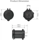 Зарядка в машину врезная с быстрой зарядкой, USB + PD Type-C QC, Зеленая - изображение 5