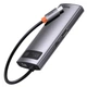 USB-хаб Baseus Metal Gleam Series 6-in-1 Type-C gray - изображение 3