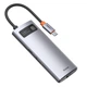USB-хаб Baseus Metal Gleam Series 6-in-1 Type-C gray - изображение 9