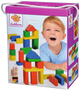 Klocki drewniane Eichhorn Coloured Wooden Blocks 50 elementów (4051902000779) - obraz 1