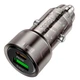 Зарядне автомобільне Hoco Z52 PD38W+QC3.0 (1Type-C/1USB) transparent car charger із швидкою зарядкою Чорний - изображение 1