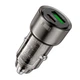 Зарядне автомобільне Hoco Z52 PD38W+QC3.0 (1Type-C/1USB) transparent car charger із швидкою зарядкою Чорний - изображение 3