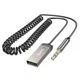 FM-трансмітер модулятор Hoco E78 (USB-3.5mm 1.2М) car BTV5.0 адаптер FM transmitter аудіо ресівер для автомобіля Сірий - зображення 4
