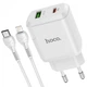 Зарядное устройство Hoco USB /Type-C PD/QC с кабелем Type-C - Lightning N5 White (N5) - изображение 7