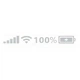 Наклейка на автомобиль «Заряжен» со значком Wi-Fi, сеть и полная батарея, декоративная на стекло или кузов 35 см. Белый - изображение 1