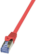 Patchcord LogiLink Cat 6a S/FTP 10 m Red (4052792020434) - obraz 1