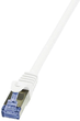 Patchcord LogiLink Cat 6a S/FTP 7.5 m White (4052792020113) - obraz 1