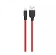 Кабель Hoco USB - Lightning 1м 2.4A силікон X21 Plus Red (X21_iP_Red) - зображення 4