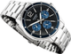 Черно-голубые мужские часы Casio MTP-1374D-2A с серебристым циферблатом. - изображение 1