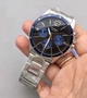 Черно-голубые мужские часы Casio MTP-1374D-2A с серебристым циферблатом. - изображение 4