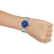 Синій жіночий годинник Casio LTP-V300D-2A2UDF з сріблястим циферблатом. - зображення 3