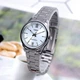 Жіночий годинник Casio LTP-V005D-2B3 Сріблястий зі світло-блакитним стильний - зображення 6