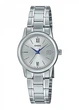 Женские часы удобные Casio LTP-V002D-7B3 Серебристые с синими стрелками - изображение 1