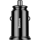 Автомобільний зарядний пристрій Baseus Circular Plastic 30 W Dual QC 3.0 Quick Car Charger Black (YM1290) - зображення 1