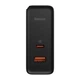 Сетевое зарядное устройство Baseus GaN5 Pro GaN USB Type C / USB 100W PD3.0 QC4.0+ AFC Black (YM1843) - изображение 7