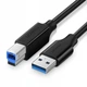 Кабель Ugreen USB 3.0 Type-A — USB Type-B для принтерів, сканерів, БФП 2 м Black (YM1065) - зображення 1