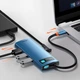 USB-хаб концентратор Baseus Metal Gleam Series 6-in-1 Type-C Hub Docking Station Blue (YM1370) - изображение 7