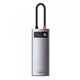 USB-хаб концентратор Baseus 5-в-1 Metal Gleam Multifunctional 5-in-1 Type-C Gray (YM1368) - изображение 2