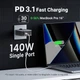 Сетевое зарядное устройство Ugreen 140W USB C GaN PD 3.1 Grey с кабелем (YM1575) - изображение 3