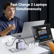 Сетевое зарядное устройство Ugreen 140W USB C GaN PD 3.1 Grey с кабелем (YM1575) - изображение 4