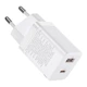 Сетевое зарядное устройство Baseus Super Si Pro USB / USB Type C 30W White (YM1839) - изображение 1