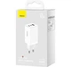 Зарядний пристрій ЗЗП Baseus GaN5 Pro 2xUSB-C + USB 65 W White з кабелем (YM1660) - зображення 3