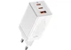 Мережевий зарядний пристрій Baseus GaN3 Pro 1USB + 2Type-C 65 W White (YM1377) - зображення 1