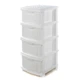 Комод для дому R-Plastic "Компакт Плюс" 4 яруси 34*40*86см білий - изображение 1