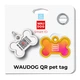 Адресник для собак и котов металлический WAUDOG Smart ID c QR паспортом "Градиент оранжевый", кость, Д 40 мм, Ш 28 мм (231-4035Collar) - изображение 5