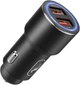 Автомобильное зарядное устройство Sky Dolphin SZ15 Aluminium QC3.0 2-USB 2.4 A Черное (AZP-000087) - изображение 1