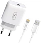 Зарядное устройство Sky Dolphin SC22EL 1-USB, 2.1 A Белое + кабель Lightning (MZP-000158) - изображение 1
