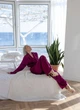 Пижамный костюм королевский шелк "Estelle" Марсаловый S-M - изображение 10