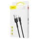 Кабель Baseus Cafule Lightning 2.4A (0.5m) red/black - зображення 2