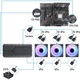 Комплект вентиляторів DARKFLASH NF8 PRO 3IN1 black 120mm 4PIN+3PIN ARGB, контролер, Чорний - зображення 4
