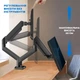 Настільне кріплення для монітора V-star V-160 17"-27" кронштейн для двох моніторів (1008935-Black) - зображення 4