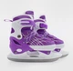 Коньки раздвижные ледовые Zelart Dingxing 023 размер 35-38 Purple-White - изображение 6