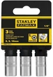 Набор торцевых головок Stanley 1/4 Maxi Drive с шестигранным профилем 3 шт (FMMT17091-0) - изображение 7