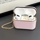 Шкіряний футляр Suitcase для навушників AirPods 3 Pink (ITS-00000068146_4) - зображення 3