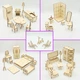 Ляльковий будиночок DecorWood з меблями 60х50х25см Рожевий - зображення 4