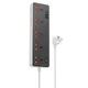 Подовжувач мережевий HOCO Rico 5-position socket AC14A 3USB/1Type-C PD/QC 3A/30W black - зображення 2