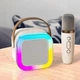 Портативная Bluetooth колонка с микрофоном K12 Беспроводная Мини караоке с RGB подсветкой для детей - изображение 3