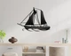 Декоративне панно на стіну з дерева Upwood Decor Корабель 2 Ship 2 70 х 95.9 см black - зображення 1
