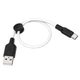 Кабель HOCO X21 Plus USB to Type-C 3A, 0.25m, silicone, silicone connectors, Black+White (6931474712448) - изображение 2