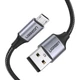 Кабель UGREEN US290 Micro USB 2.0 Cable 1M Metal/Black (UGR-60146) (UGR-60146) - зображення 1