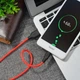 Кабель HOCO X21 USB to Micro 2A, 1m, silicone, TPE connectors, Black+Red (6957531071396) - зображення 4