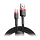 Кабель Baseus cafule Cable USB For Type-C 3A 1M Red+Black (CATKLF-B91) - изображение 1