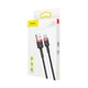 Кабель Baseus cafule Cable USB For Type-C 3A 1M Red+Black (CATKLF-B91) - изображение 5
