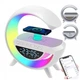 Настольная смарт лампа ночник RGB G-Smart 4в1 с беспроводной зарядкой 15W и Bluetooth колонкой 5W, часы с будильником, белый (D-2019091307) - изображение 2