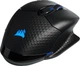Игровая беспроводная мышь Corsair Dark Core RGB Pro Wireless / Bluetooth / Радиоканал / PixArt PAW3392 / 18000 DPI / 8 кнопок / RGB подсветка / Съемный кабель / Черная (CH-9315411-EU) (102062382) - Б/У - изображение 2