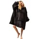 Плед толстовка Huggle Hoodie, Чорний One Size - изображение 2